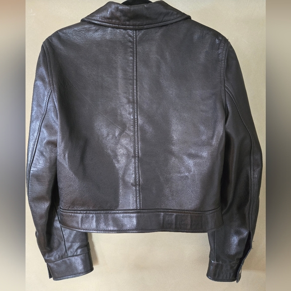 Vintage!! A&S Collections | Black Lamb Leather Jacket, Size M (Made Small) - Picture 3 of 11